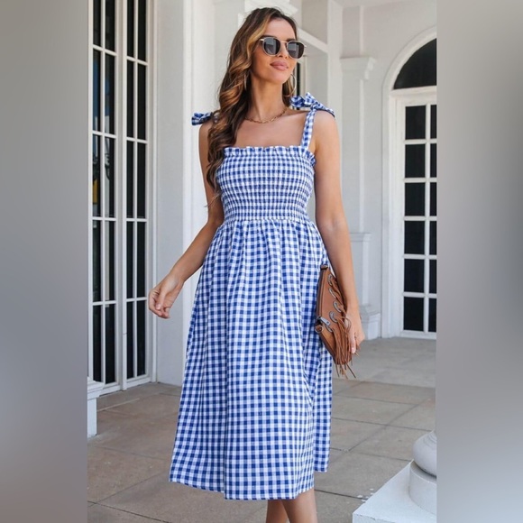 Checkered Charm Plaid Cami Dress - Picture 1 of 4